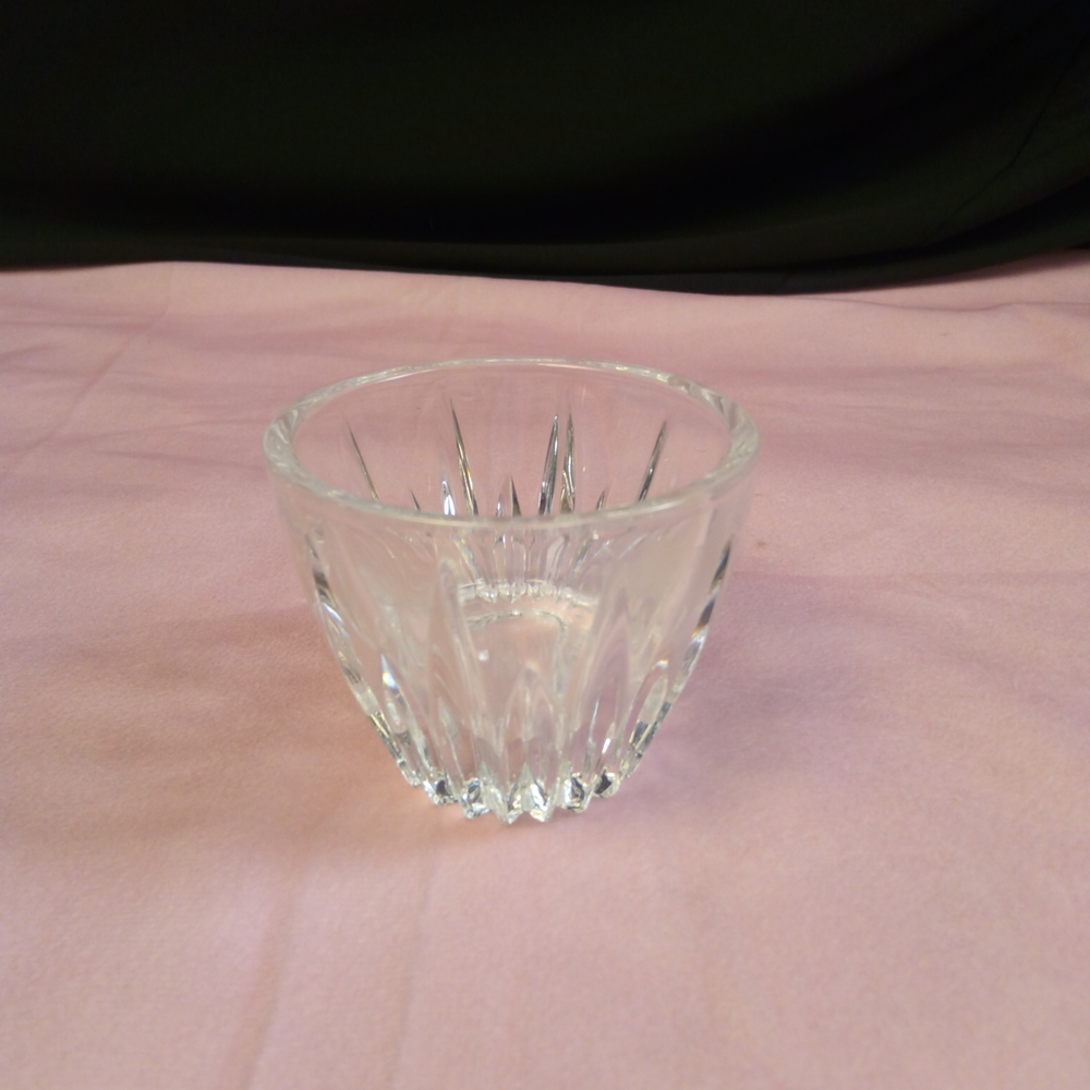 Elegant Clear Glass Bowl or Candle Holder.